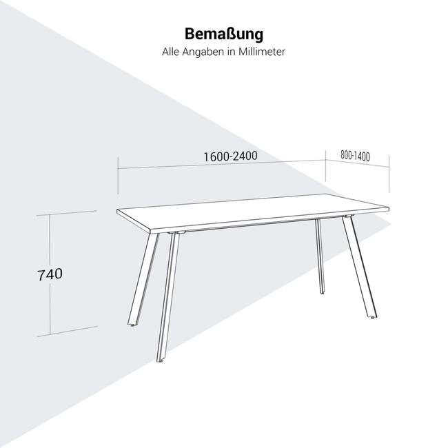 AXY Konferenztisch | 1600-2400 mm, drei Gestellvarianten, optionale Mediabox AXY Konferenztisch | 1600-2400 mm, drei Gestellvarianten, optionale Mediabox