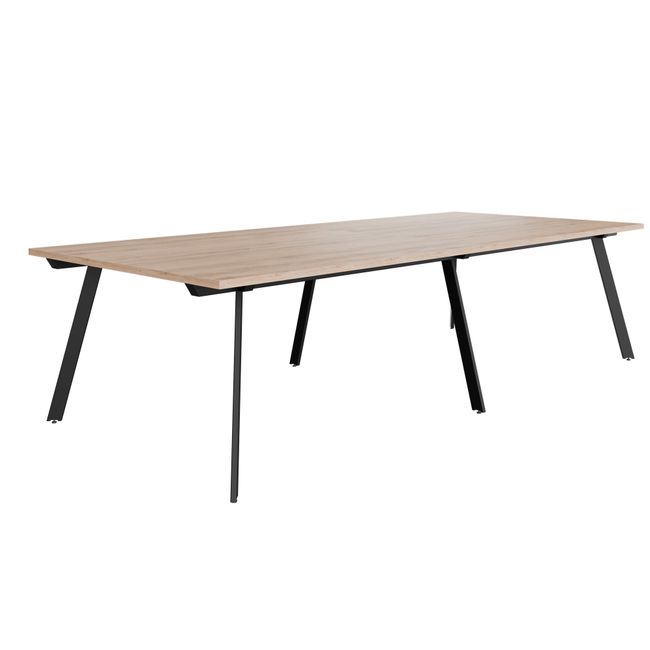 AXY Konferenztisch | 2800-4800 mm, drei Gestellvarianten, optionale Mediabox