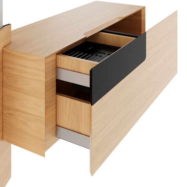 MOVE&LEAD Schreibtisch-Standcontainer | 1000 x 580 mm, Schublade mit Soft Close