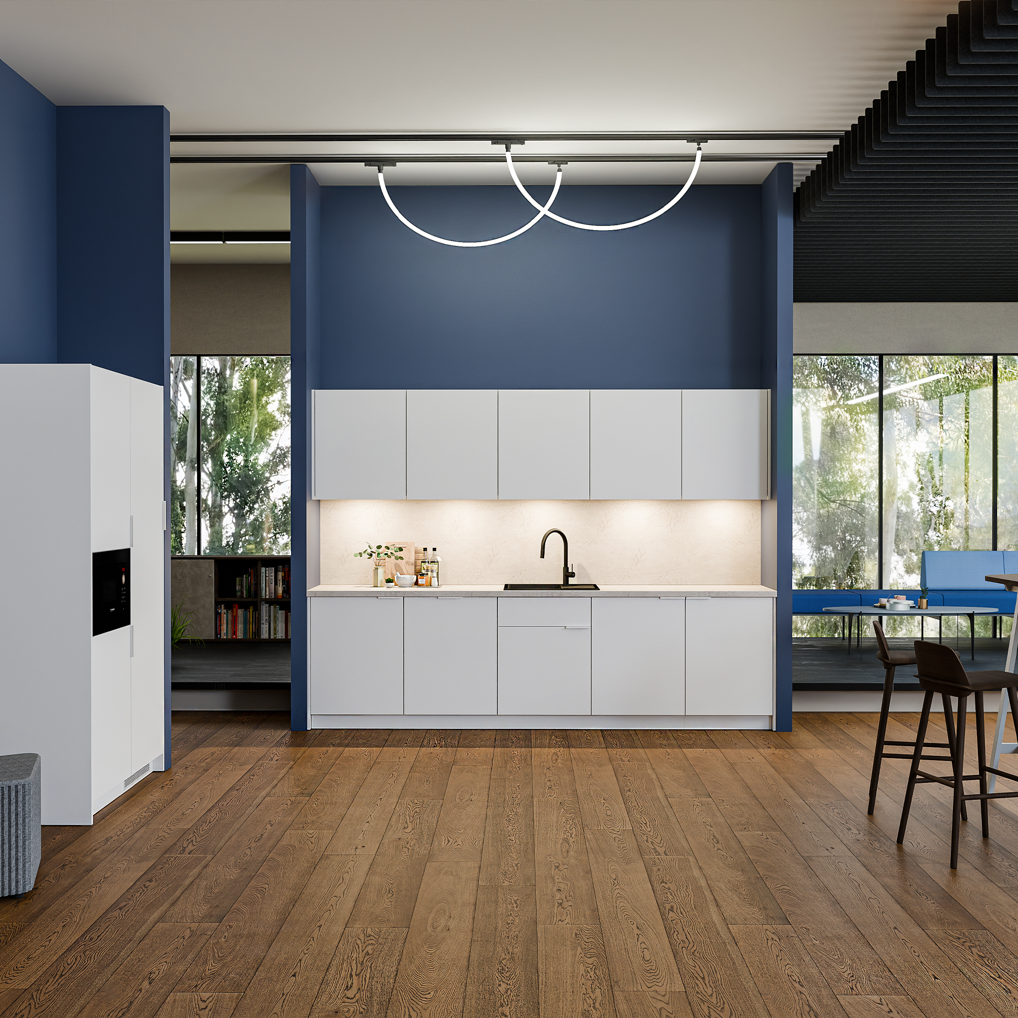 CULINART Büroküche  | 1800 x 2100 mm, Schubladen, Schränke & Kompositspüle - 7 Main Image
