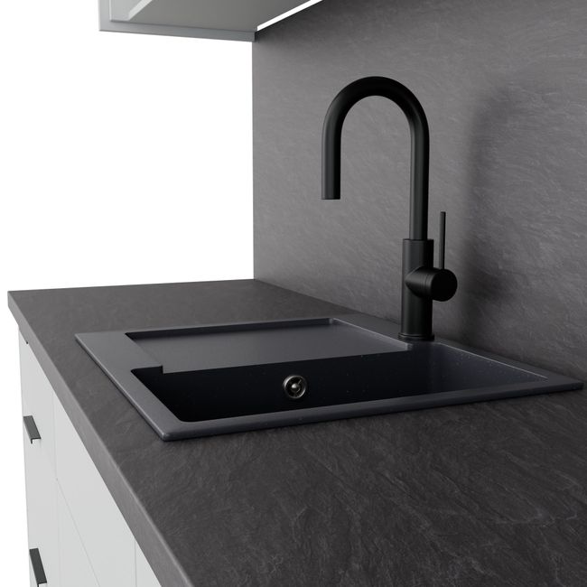 CULINART Büroküche  | 1800 x 2100 mm, Schubladen, Schränke & Kompositspüle CULINART Büroküche  | 1800 x 2100 mm, Schubladen, Schränke & Kompositspüle