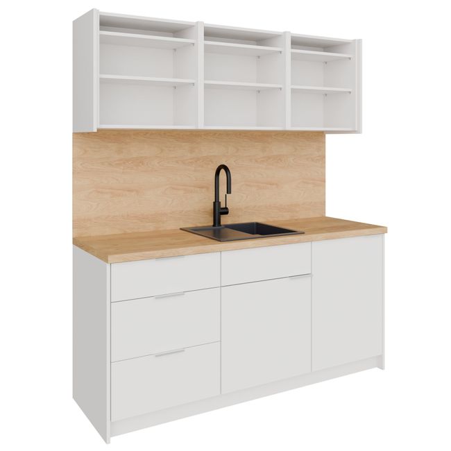 CULINART Büroküche  | 1800 x 2100 mm, Schubladen, Schränke & Kompositspüle CULINART Büroküche  | 1800 x 2100 mm, Schubladen, Schränke & Kompositspüle