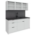 CULINART Büroküche  | 1800 x 2100 mm, Schubladen, Schränke & Kompositspüle CULINART Büroküche  | 1800 x 2100 mm, Schubladen, Schränke & Kompositspüle