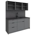 CULINART Büroküche  | 1800 x 2100 mm, Schubladen, Schränke & Kompositspüle CULINART Büroküche  | 1800 x 2100 mm, Schubladen, Schränke & Kompositspüle