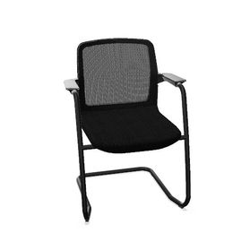 WIND Freischwinger | Netzrücken, Stapelbar, Gepolsterte Armlehnen