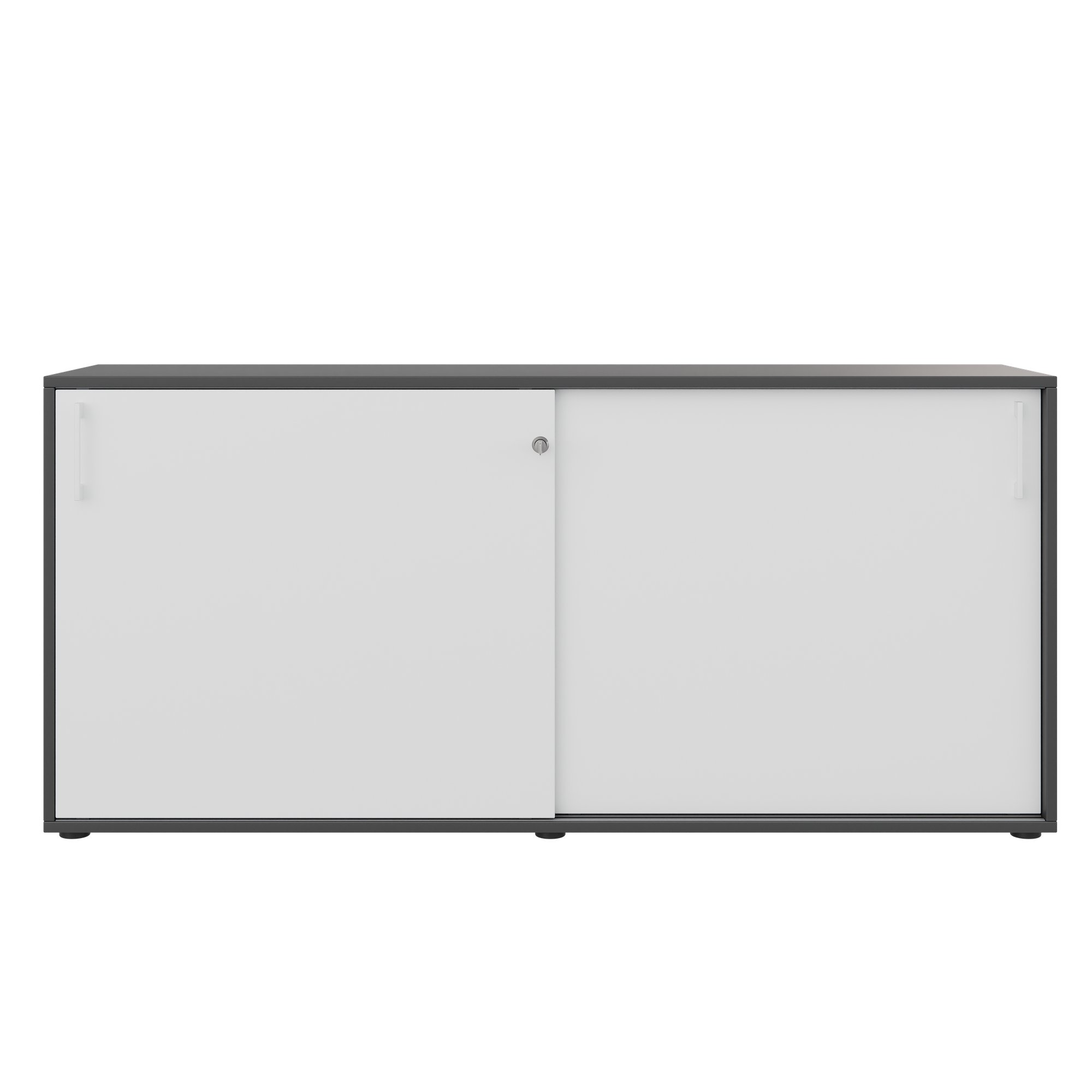 CHOICE Schiebetürenschrank | 2 OH, 1600 x 740 mm, Anthrazit / Weiß - 3 Main Image
