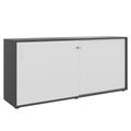 CHOICE Schiebetürenschrank | 2 OH, 1600 x 740 mm, Anthrazit / Weiß - 1 Thumbnail Image