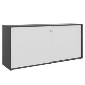 CHOICE Schiebetürenschrank | 2 OH, 1600 x 740 mm, Anthrazit / Weiß