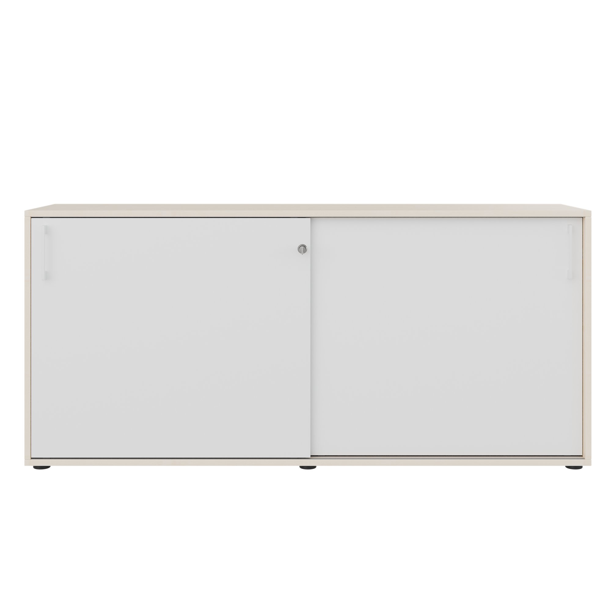 CHOICE Schiebetürenschrank | 2 OH, 1600 x 740 mm, Ahorn / Weiß - 3 Main Image