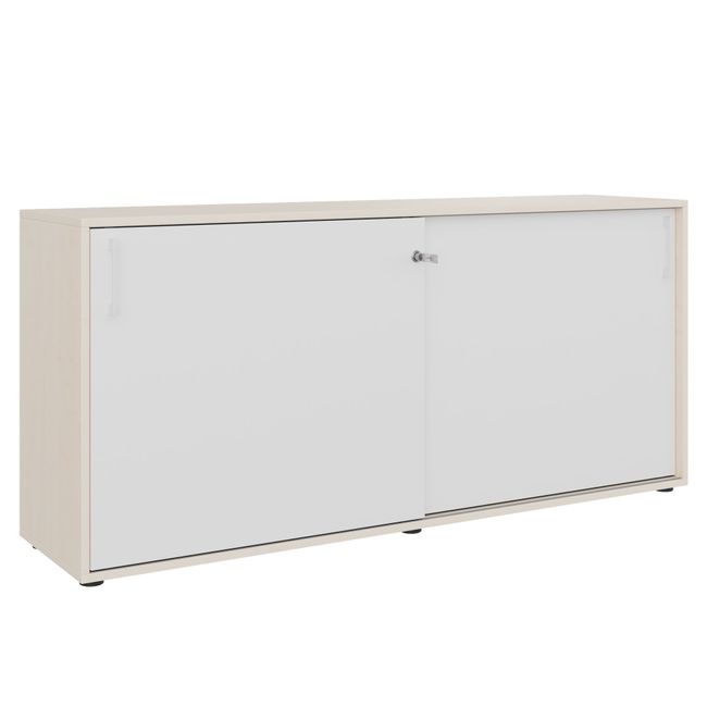 CHOICE Schiebetürenschrank | 2 OH, 1600 x 740 mm, Ahorn / Weiß