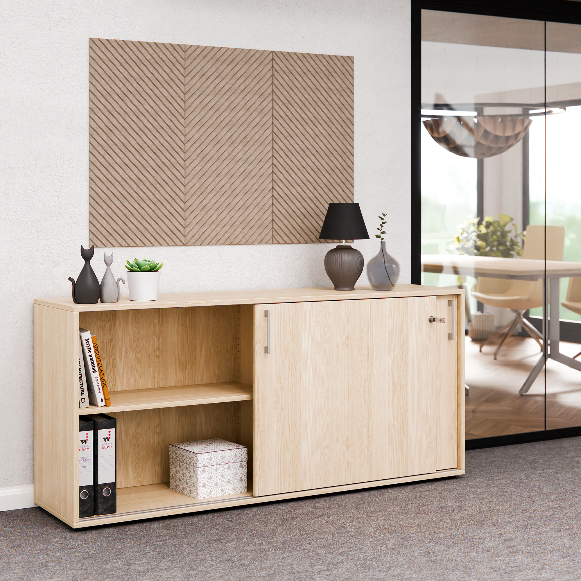 CHOICE Schiebetürenschrank | 2 OH, 1600 x 740 mm, Sandesche - 2 Main Image
