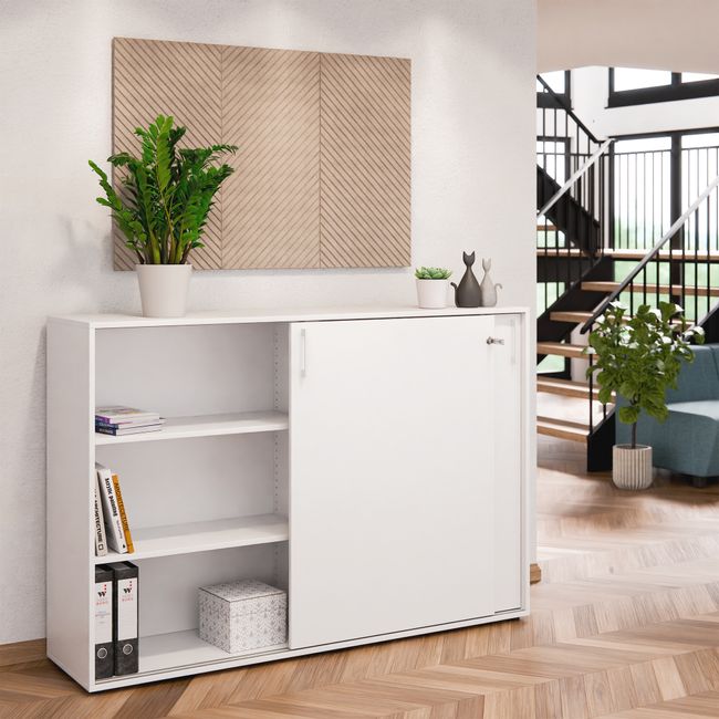 CHOICE Schiebetürenschrank | 3 OH, 1600 x 1095 mm, Weiß