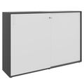 Armoire à portes coulissantes CHOICE | 3 OH, 1600 x 1095 mm, anthracite / blanc - 1 Thumbnail Image