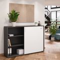 Armoire à portes coulissantes CHOICE | 3 OH, 1600 x 1095 mm, anthracite / blanc - 2 Thumbnail Image
