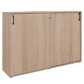 Armoire à portes coulissantes CHOICE | 3 OH, 1600 x 1095 mm, chêne ambré - 1 Thumbnail Image