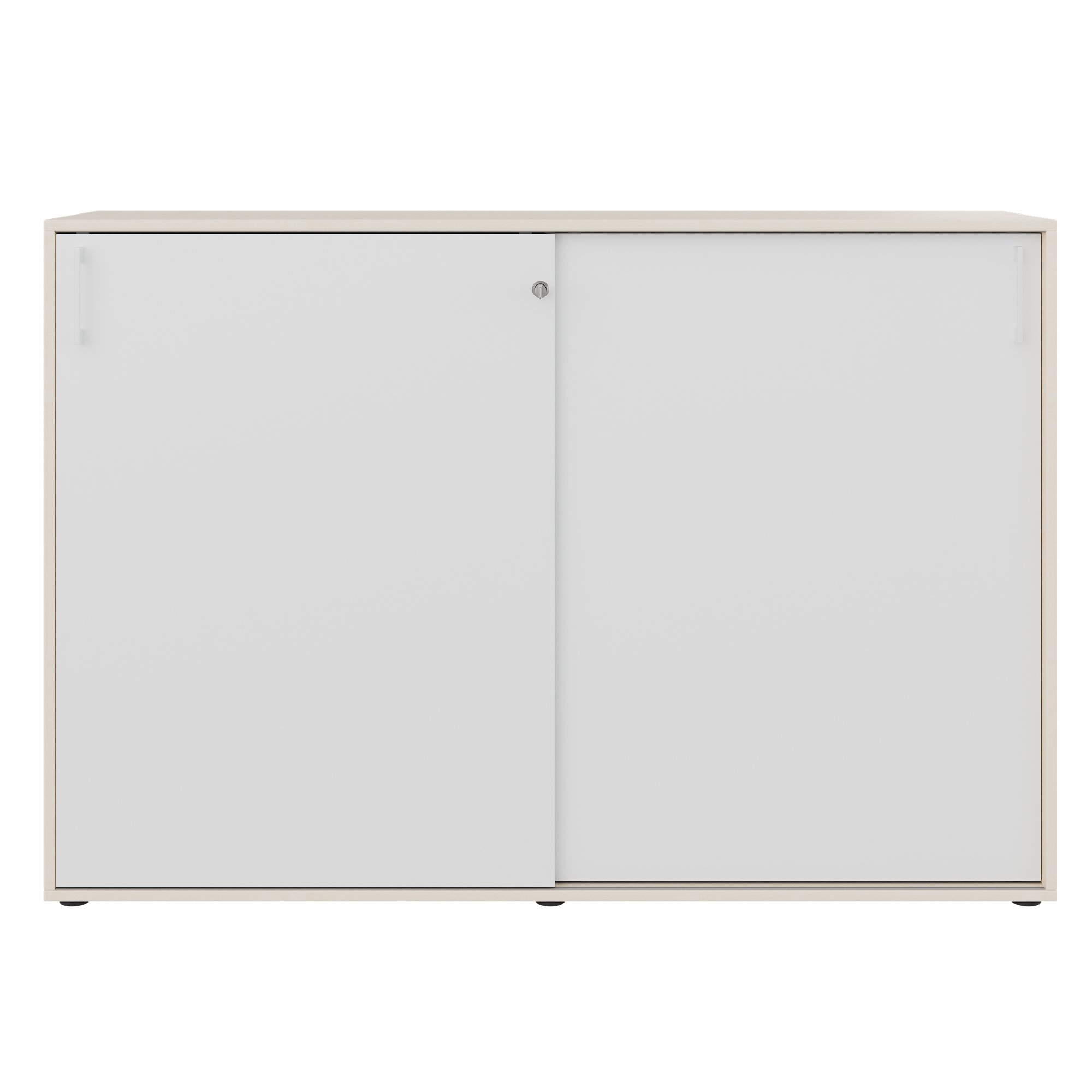 Armoire à portes coulissantes CHOICE | 3 OH, 1600 x 1095 mm, érable / blanc - 3 Main Image