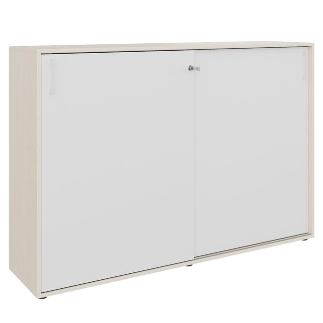 CHOICE Schiebetürenschrank | 3 OH, 1600 x 1095 mm, Ahorn / Weiß