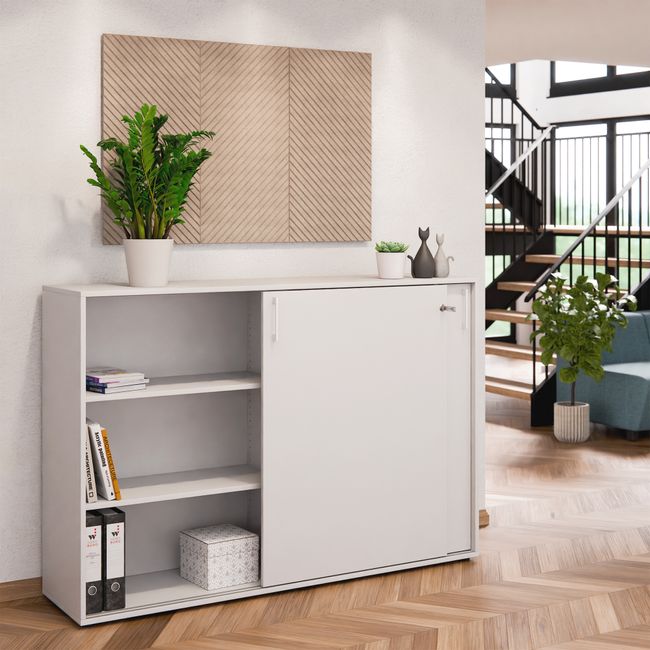 CHOICE Schiebetürenschrank | 3 OH, 1600 x 1095 mm, Perlgrau