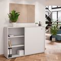 Armoire à portes coulissantes CHOICE | 3 OH, 1600 x 1095 mm, gris perle - 2 Thumbnail Image