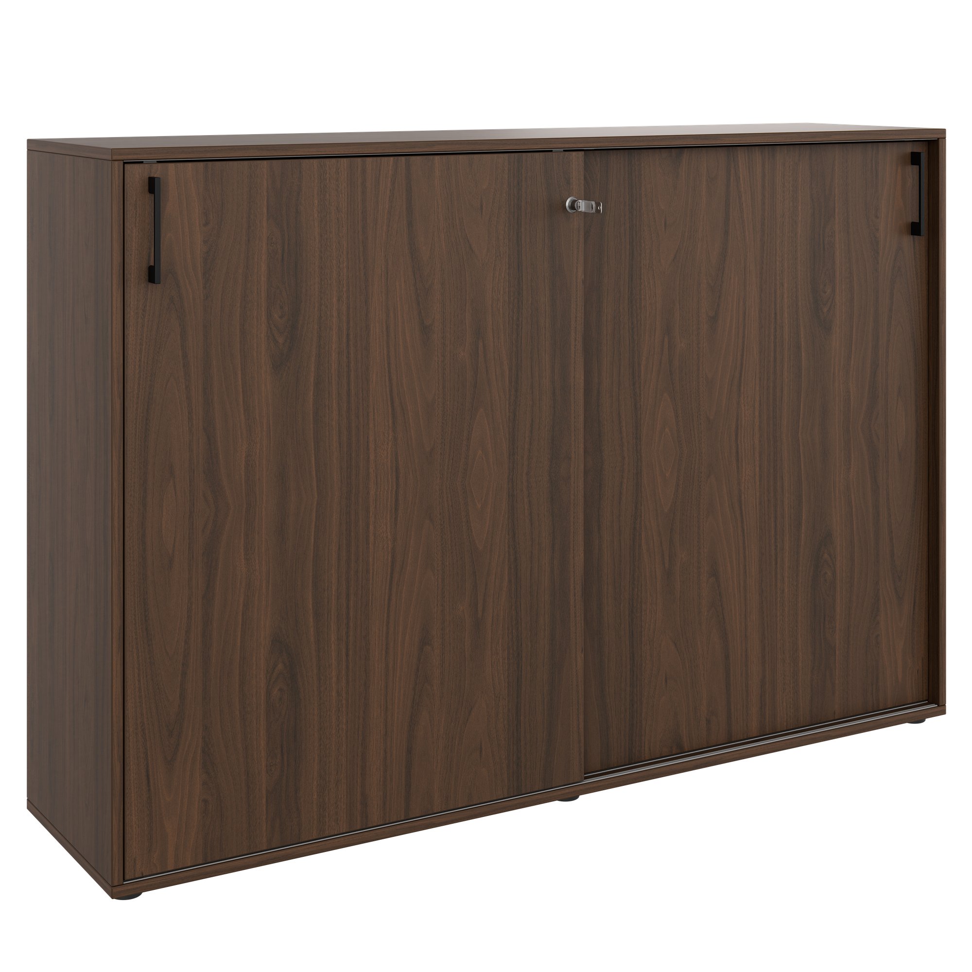 Armoire à portes coulissantes CHOICE | 3 étagères, 1600 x 1095 mm, noyer - 1 Main Image