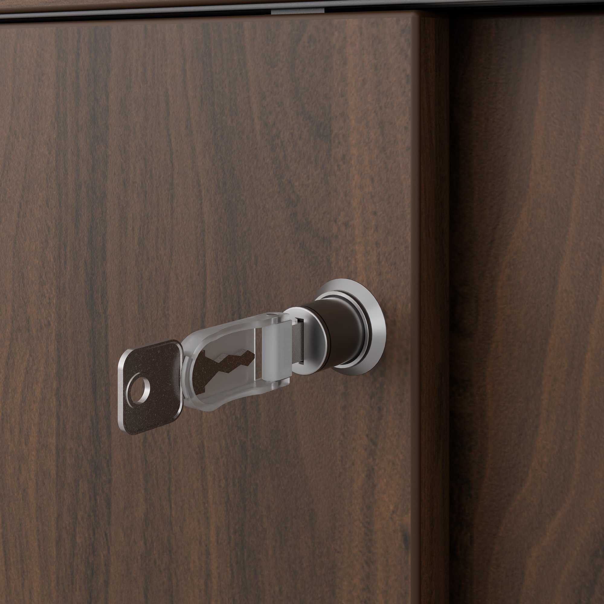 Armoire à portes coulissantes CHOICE | 3 étagères, 1600 x 1095 mm, noyer - 7 Main Image
