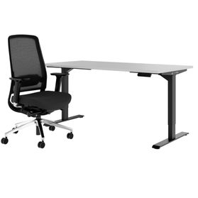 TELDRA Home & FILO | Arbeitsplatz-Set, Perlgrau