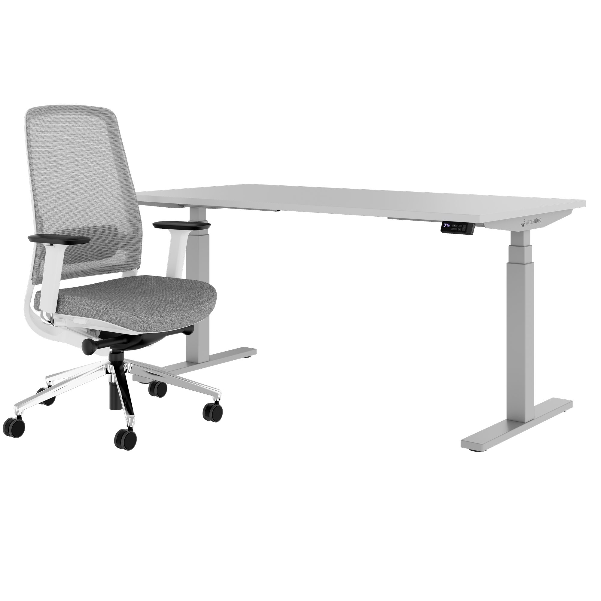 TELDRA Office & FILO | Ensemble pour poste de travail, gris perle - 1 Main Image