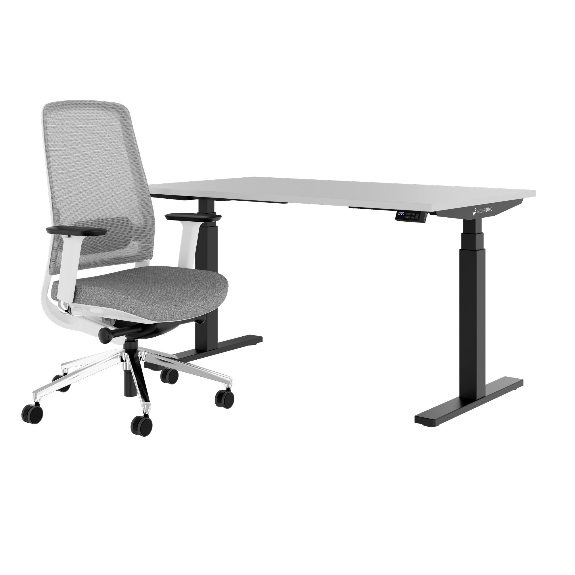 TELDRA Office & FILO | Ensemble pour poste de travail, gris perle - 1 Main Image