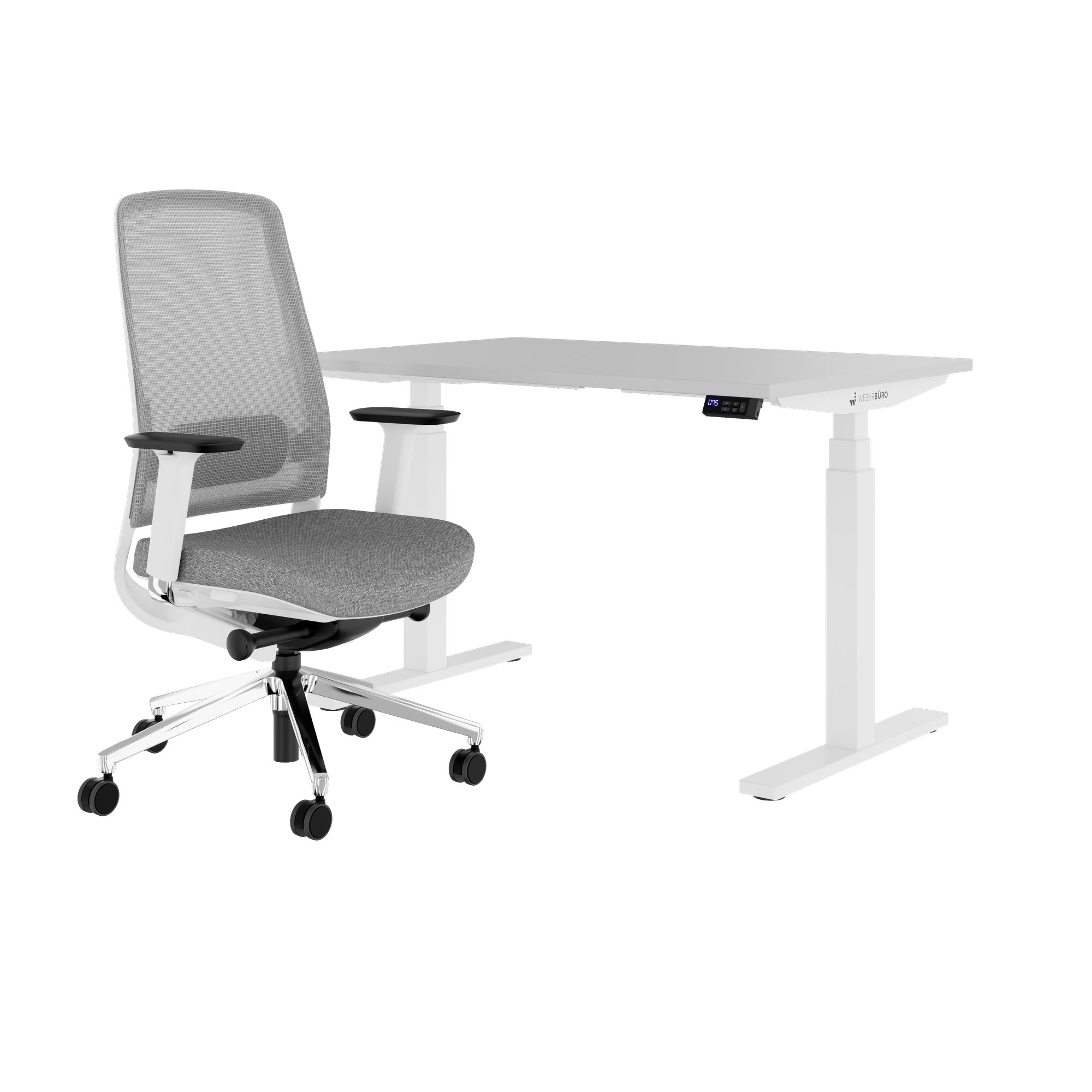 TELDRA Office & FILO | Ensemble pour poste de travail, gris perle - 1 Main Image
