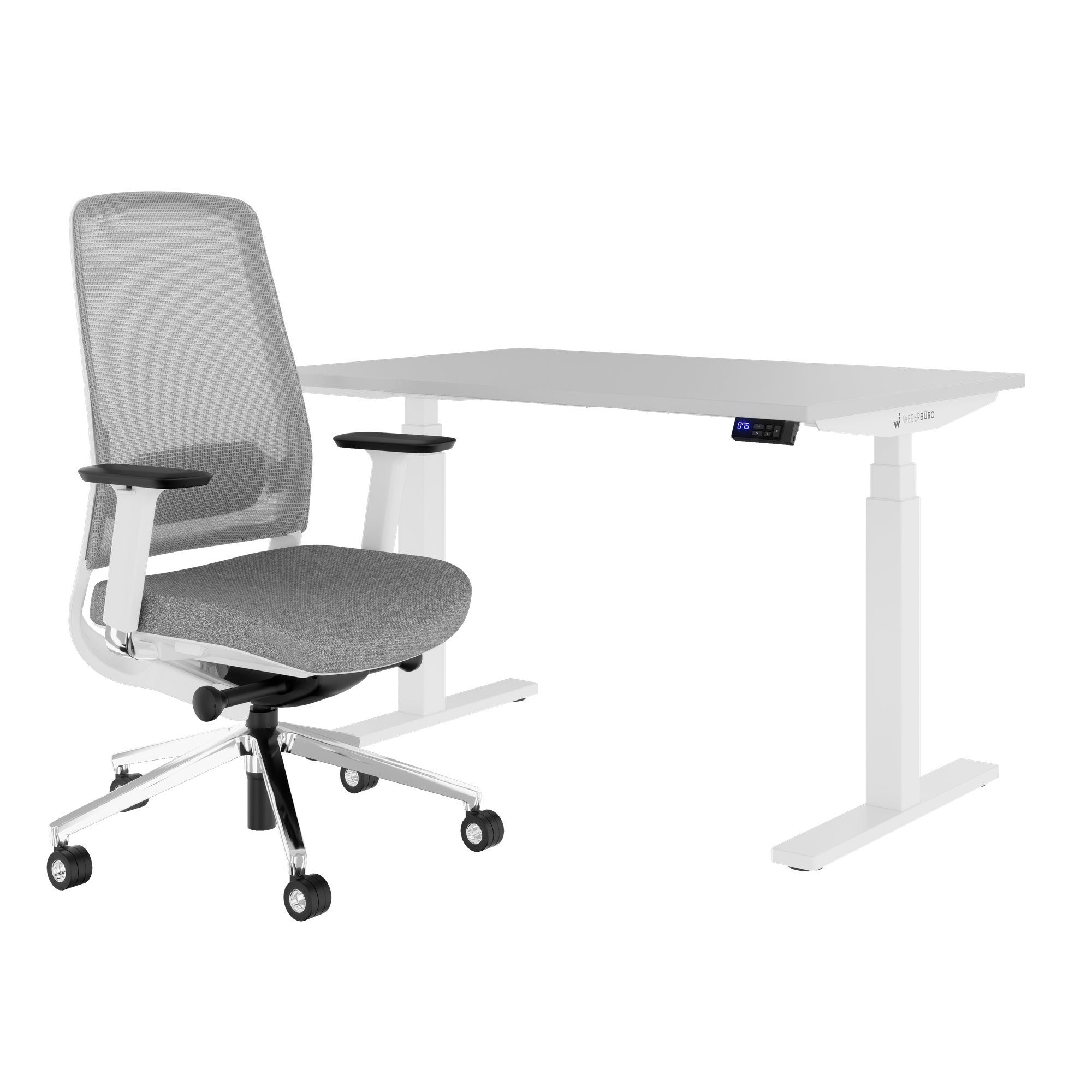 TELDRA Office & FILO | Ensemble pour poste de travail, gris perle - 1 Main Image
