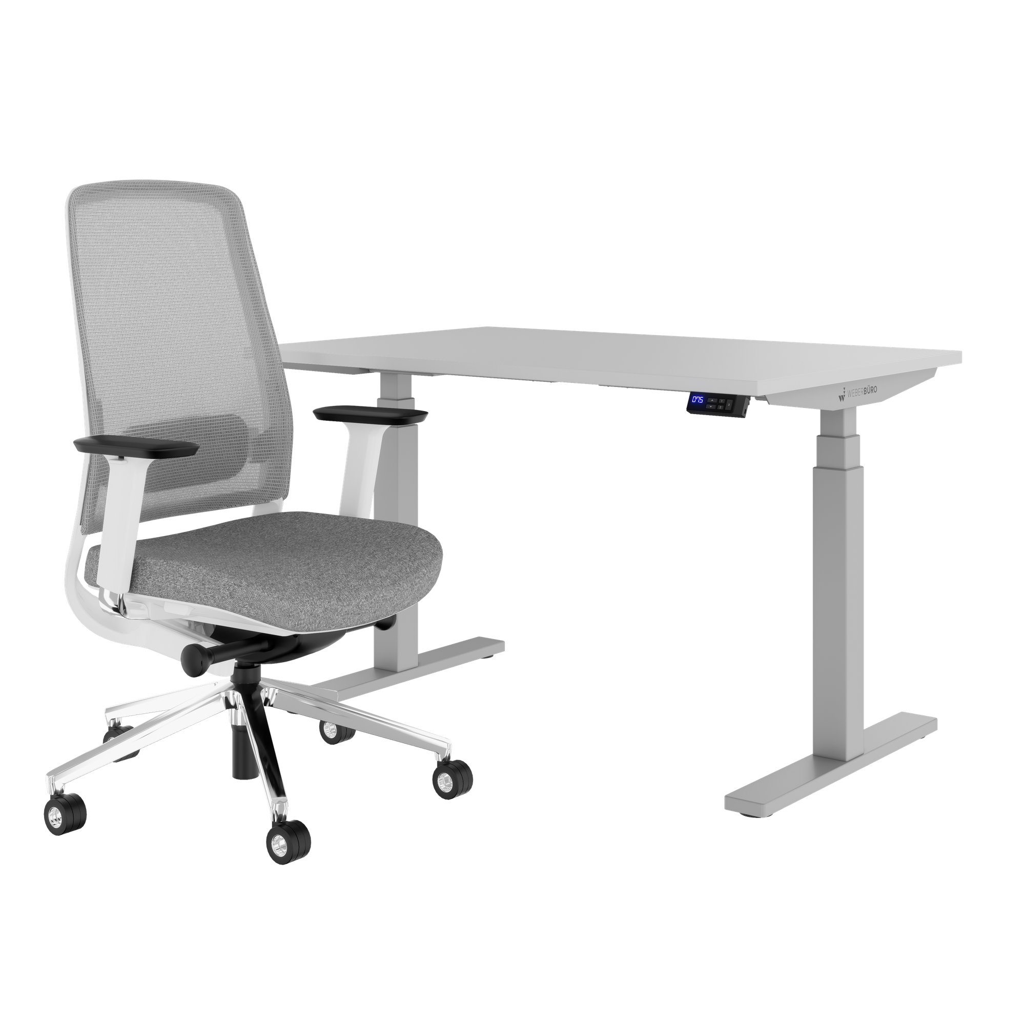 TELDRA Office & FILO | Ensemble pour poste de travail, gris perle - 1 Main Image