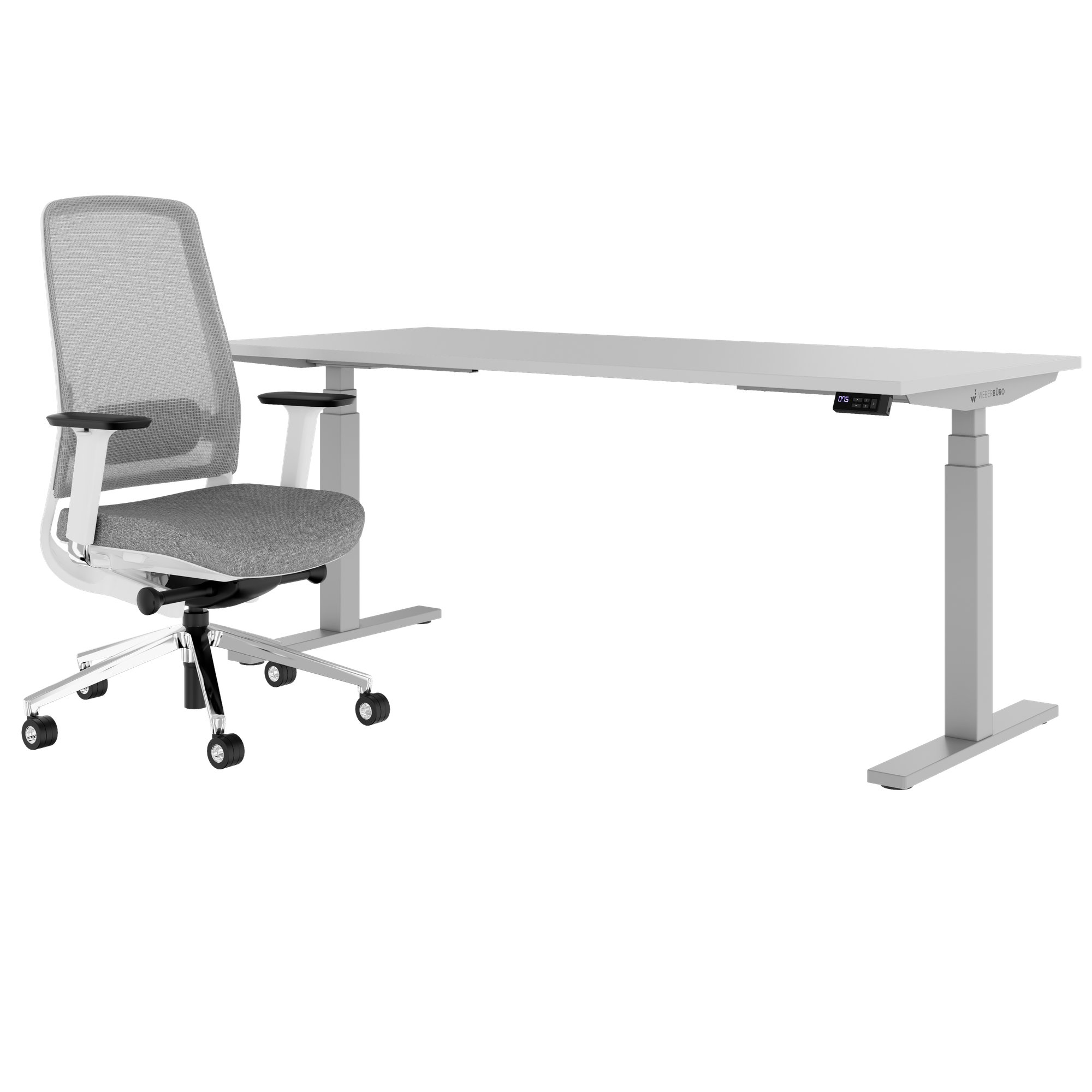 TELDRA Office & FILO | Ensemble pour poste de travail, gris perle - 1 Main Image