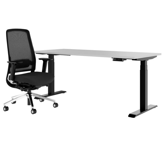 TELDRA Pro & FILO | Arbeitsplatz-Set, Perlgrau