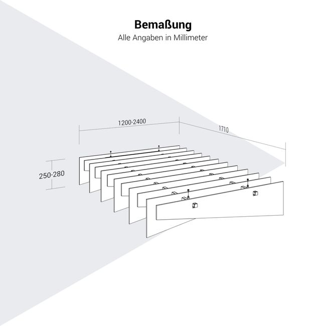 ACOUSTIC ARTWORK Baffel | 1200-2400 x 250-280 mm,  3 verschiedene Formen ACOUSTIC ARTWORK Baffel | 1200-2400 x 250-280 mm,  3 verschiedene Formen