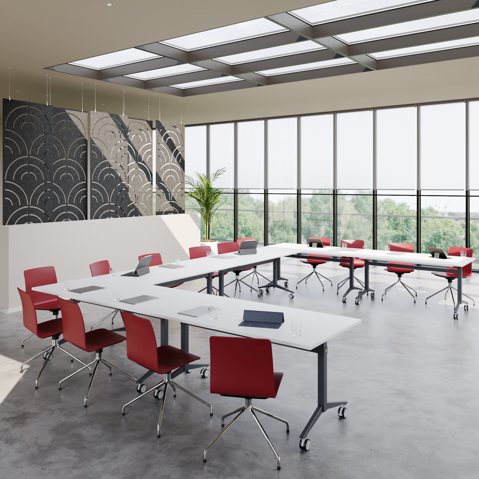 FOTA Klapptisch | 1600 x 800 mm, Rollbar, Klappbar, Weiß - 8 Main Image