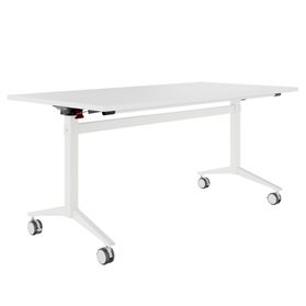 FOTA Klapptisch | 1600 x 800 mm, Rollbar, Klappbar, Weiß