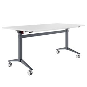 FOTA Klapptisch | 1600 x 800 mm, Rollbar, Klappbar, Weiß