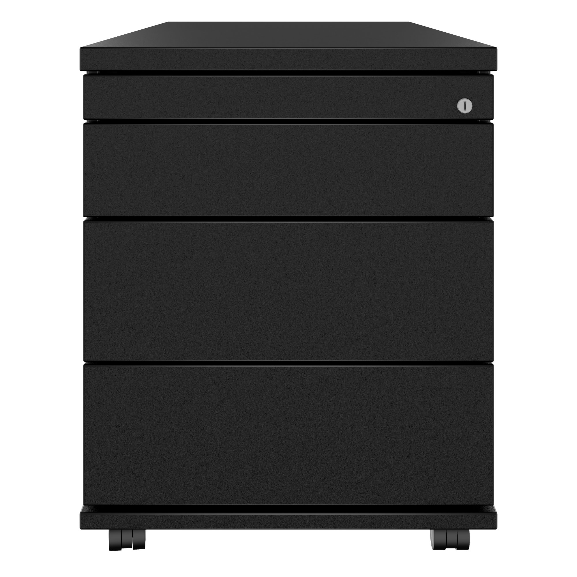 PRO Rollcontainer | 800 mm tief, Kleinteilefach, Soft-Close, Schwarz - 2 Main Image