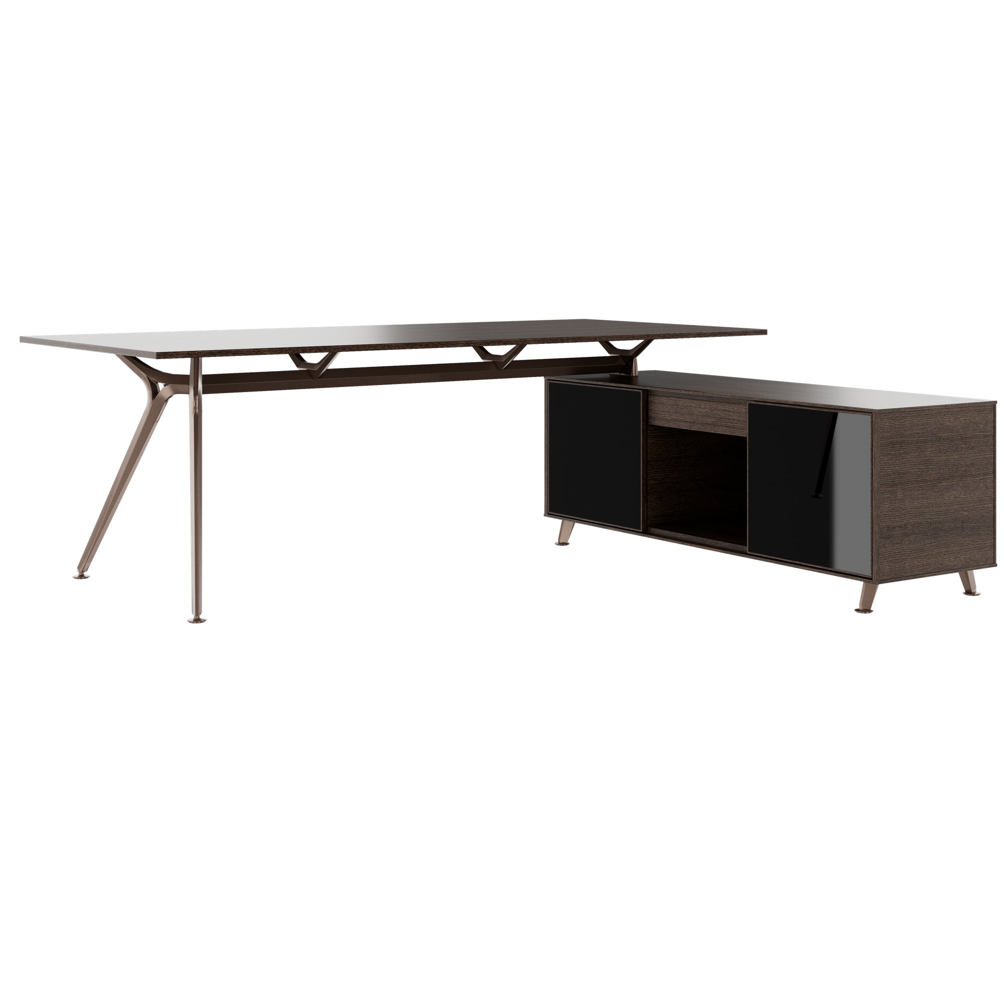 ARKONIS Schreibtisch mit Sideboard | 2000-2200 x 745 mm - 1 Main Image
