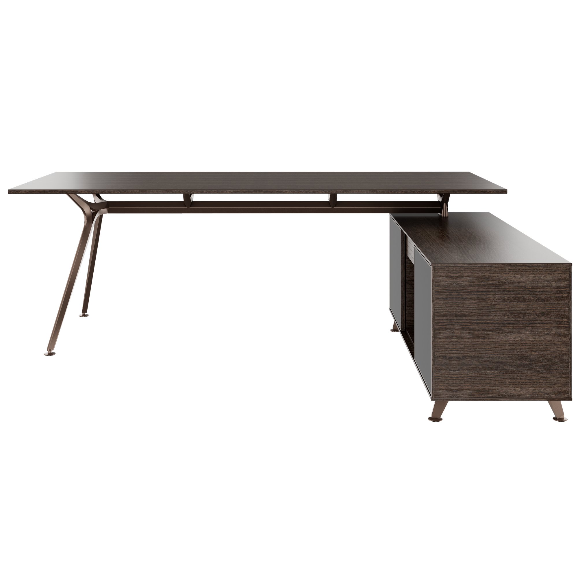 ARKONIS Schreibtisch mit Sideboard | 2000-2200 x 745 mm - 4 Main Image