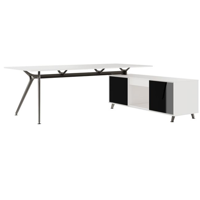ARKONIS Schreibtisch mit Sideboard | 2000-2200 x 745 mm