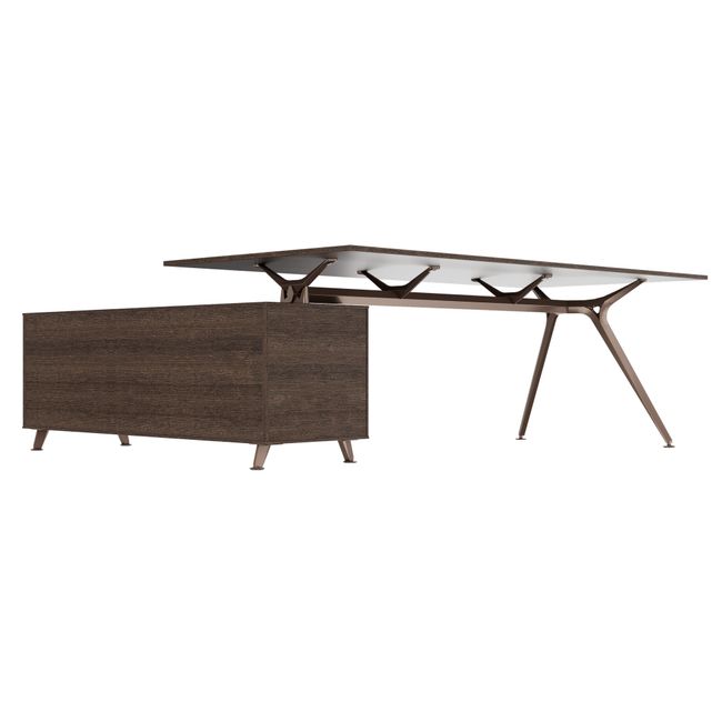 ARKONIS Schreibtisch mit Sideboard | 2000-2200 x 745 mm