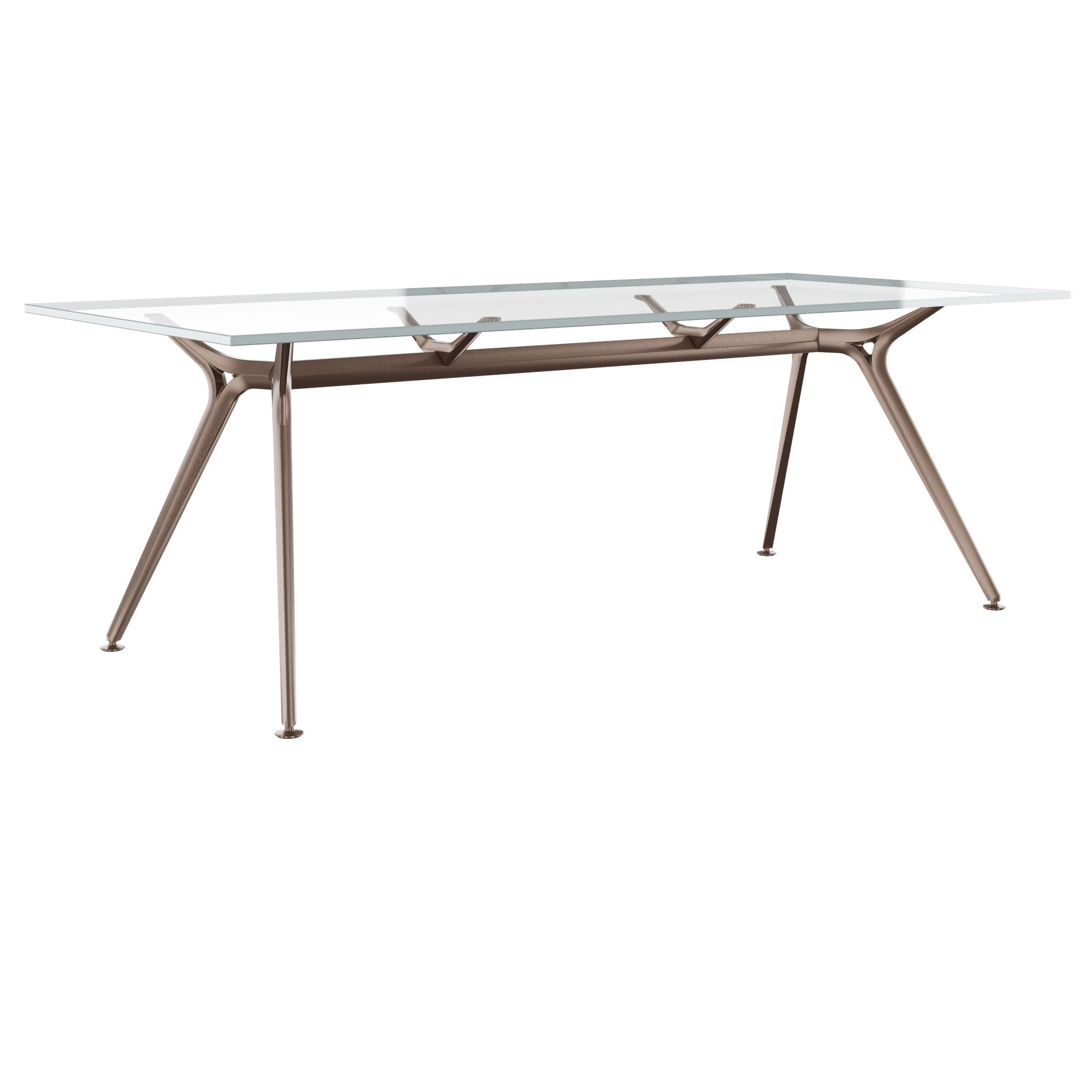ARKONIS Schreibtisch | 2000-2200 x 745 mm, Glasplatte - 1 Main Image