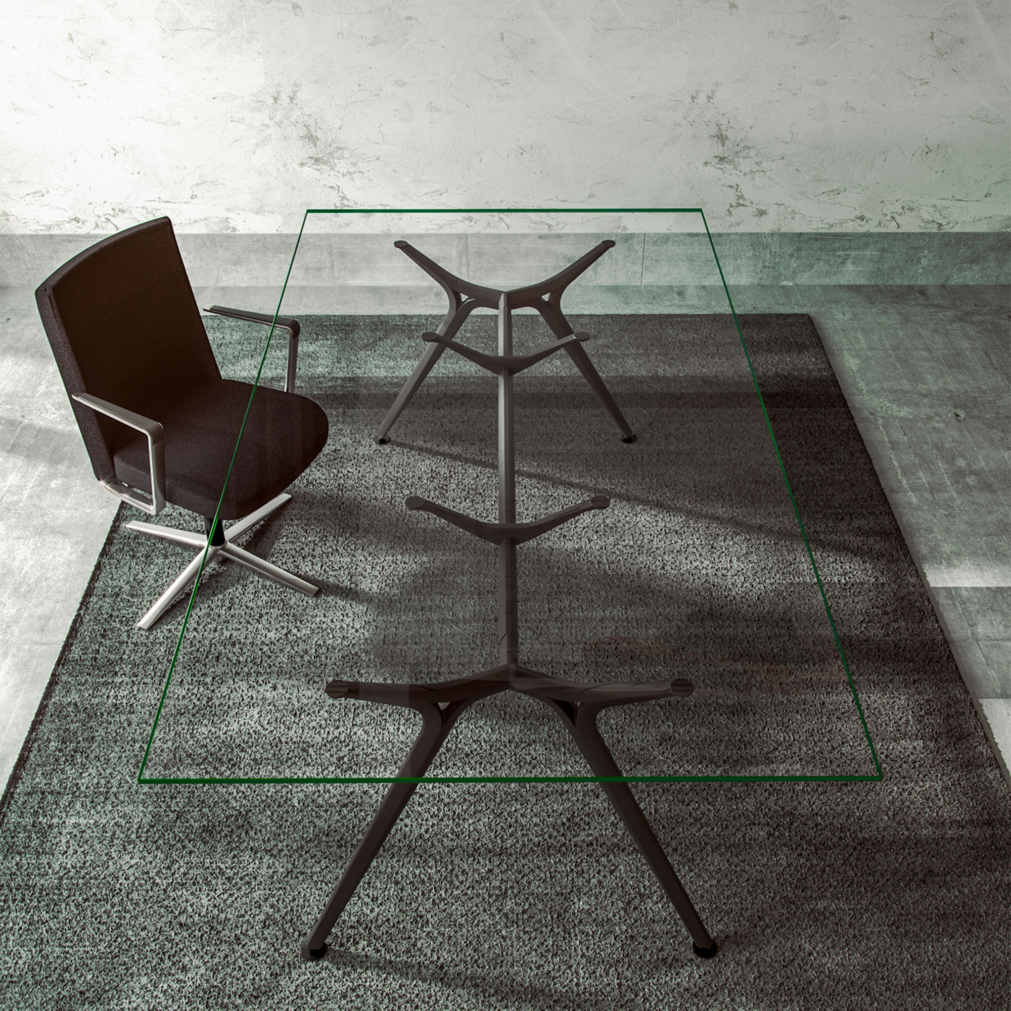 ARKONIS Schreibtisch | 2000-2200 x 745 mm, Glasplatte - 3 Main Image