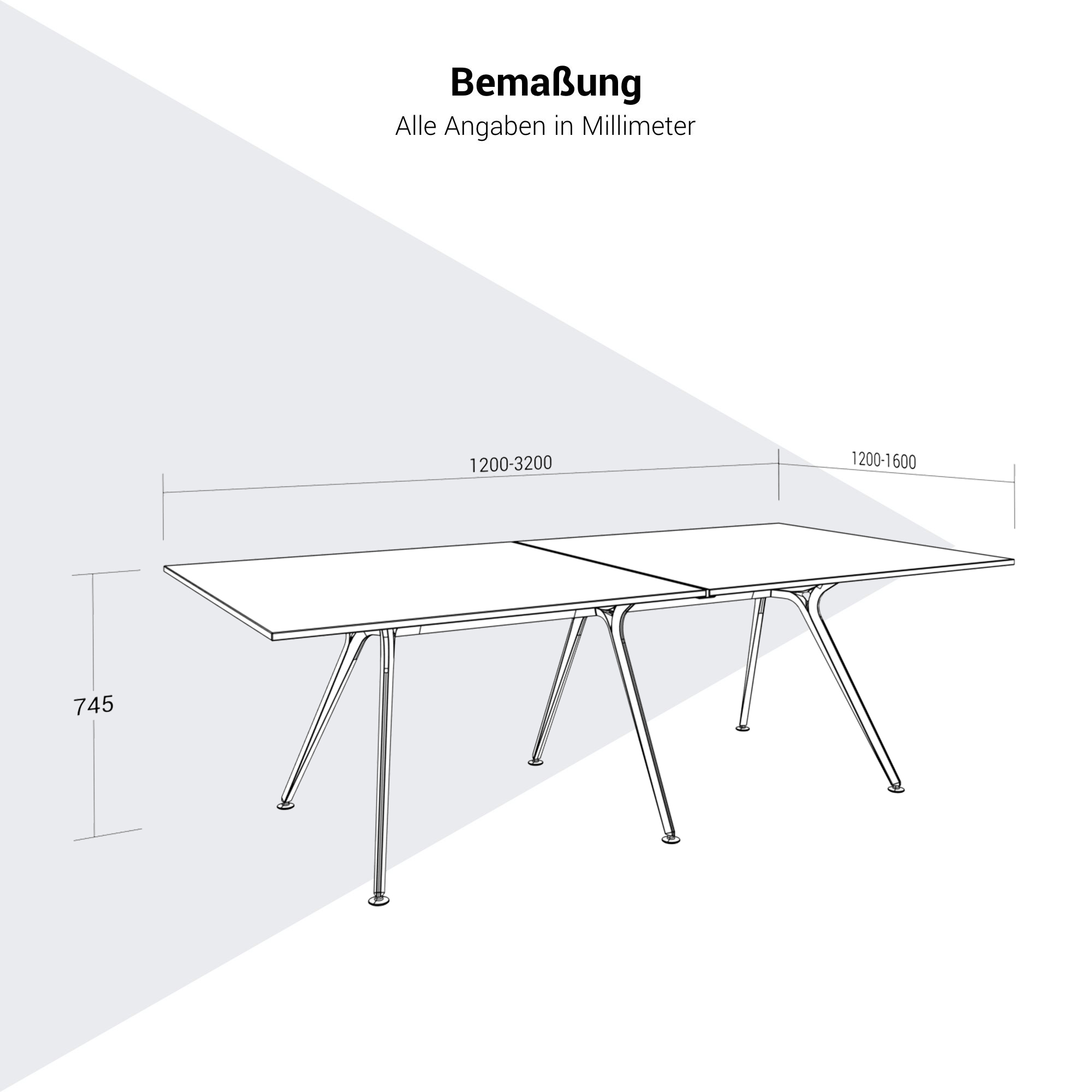 ARKONIS Konferenztisch | 1200-3200 x 1200-1600 mm (4-10 Personen) - 20 Main Image