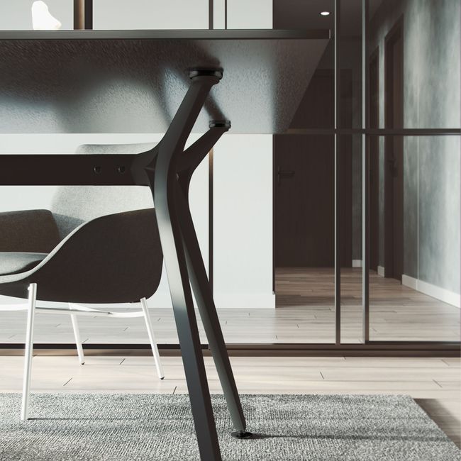 ARKONIS Schreibtisch | 2000-2200 x 745 mm, optionale Kabelklappe und Kniesichtblende