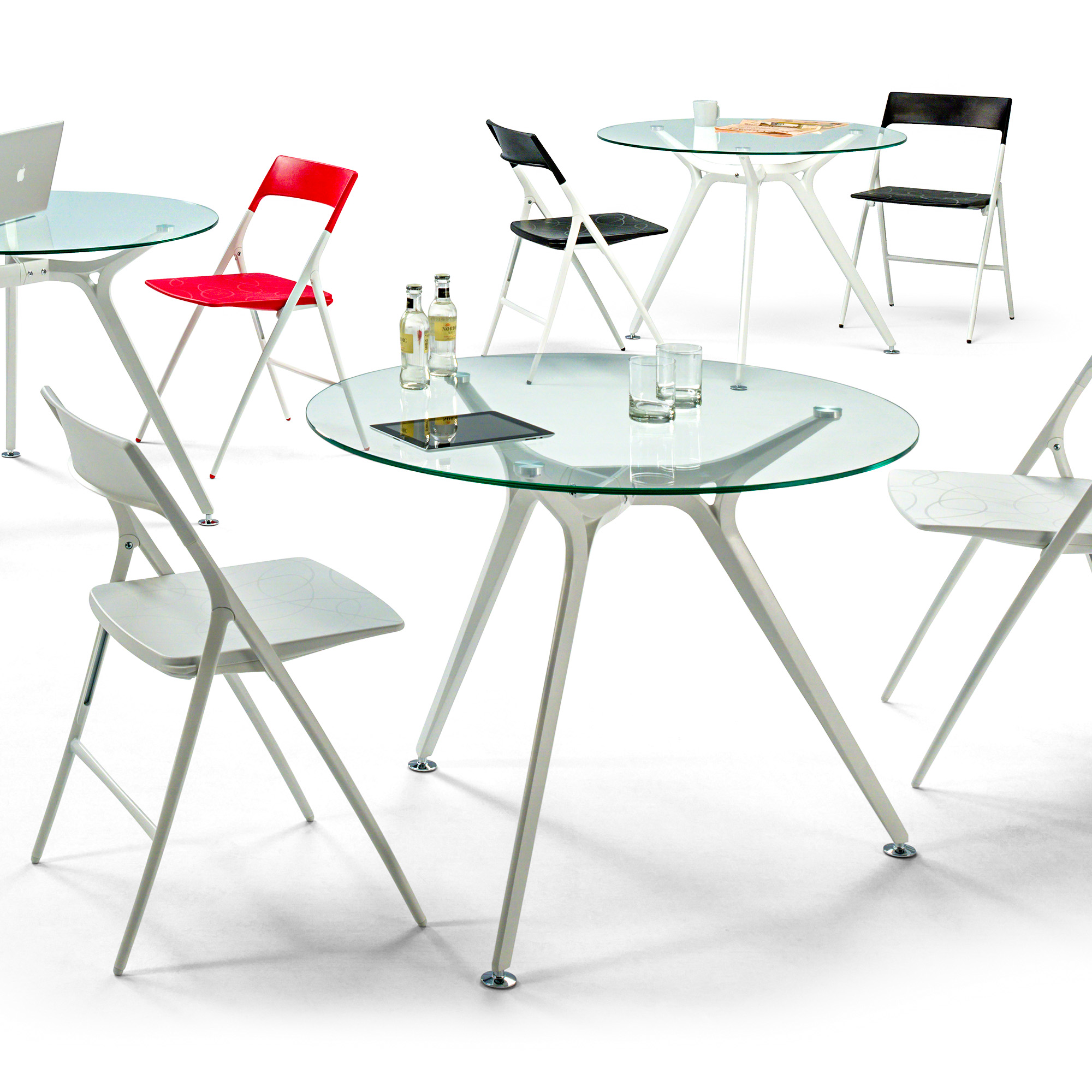 ARKONIS Besprechungstisch | 1000-1600 x 745 mm, rund, Glasplatte - 11 Main Image