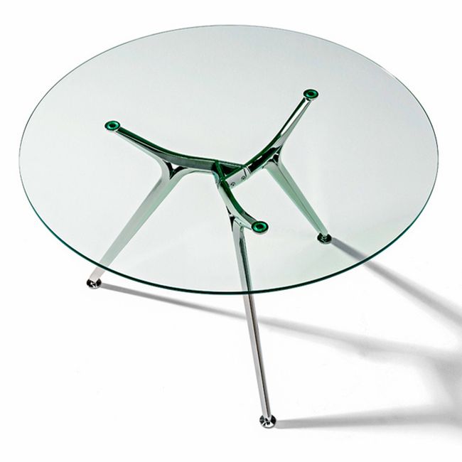 ARKONIS Besprechungstisch | 1000-1600 x 745 mm, rund, Glasplatte