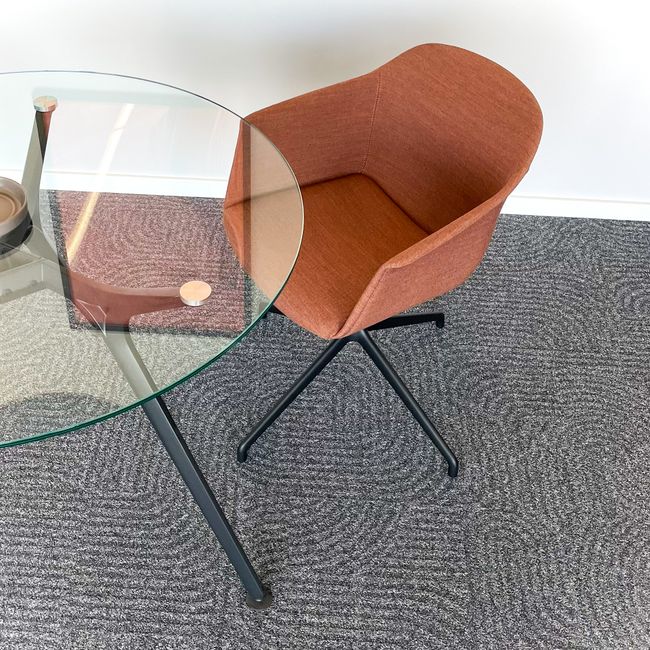 ARKONIS Besprechungstisch | 1000-1600 x 745 mm, rund, Glasplatte