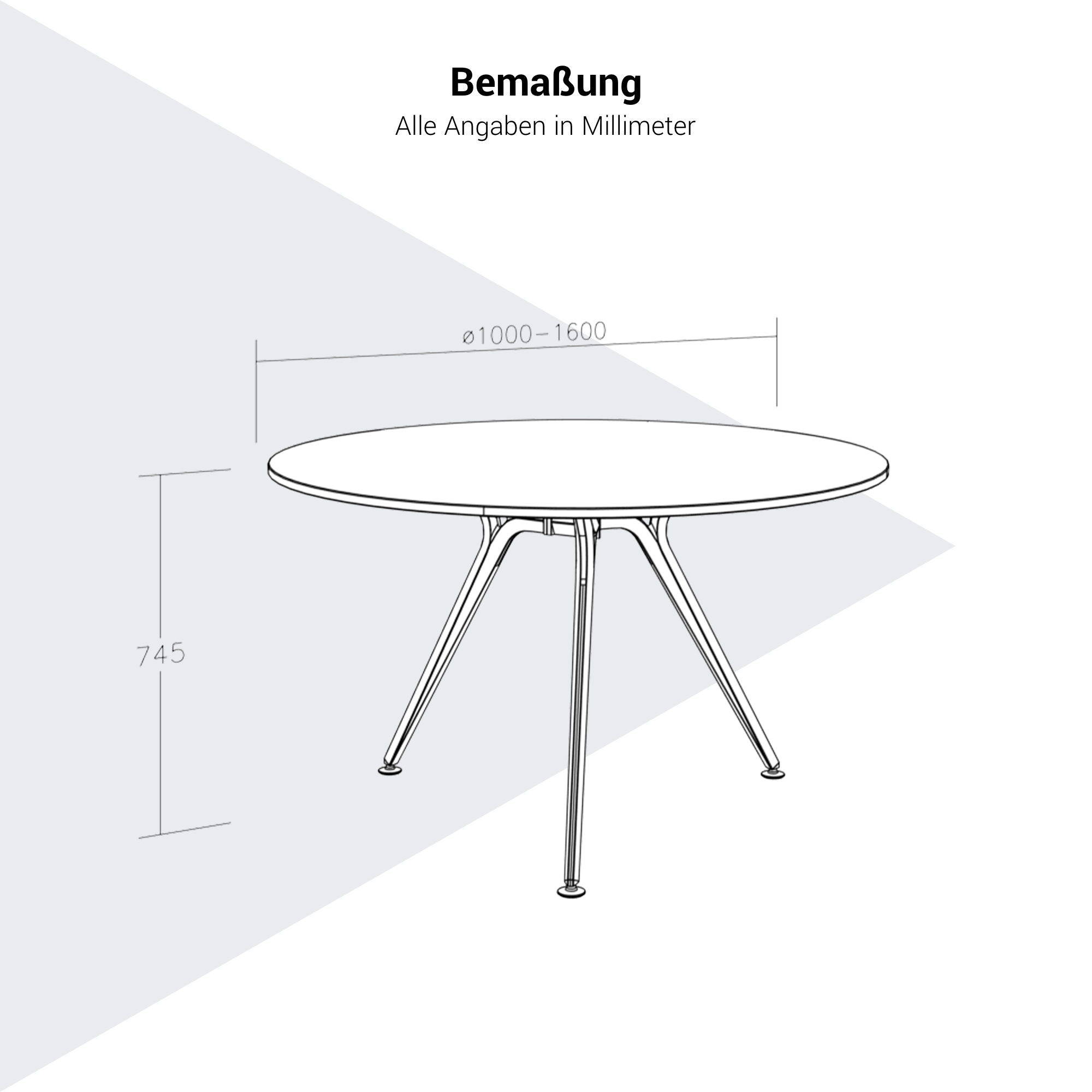 ARKONIS Besprechungstisch | 1000-1600 x 745 mm, rund - 18 Main Image